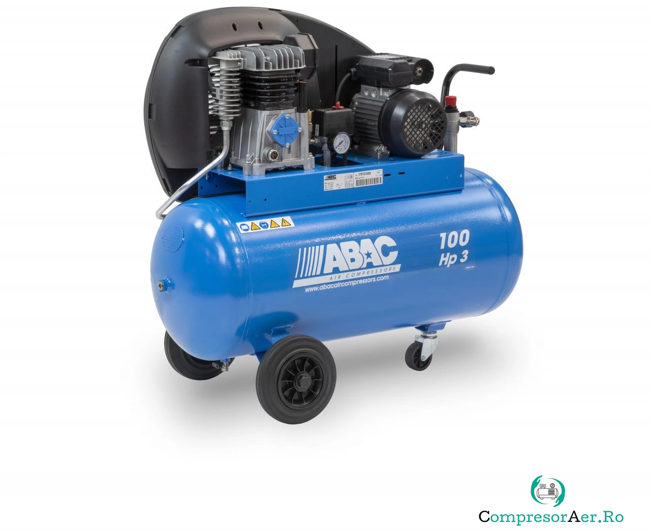 Compresor de aer cu piston - 2.2 kW, 320 L/min, 10 bari - Rezervor 100 Litri - ABAC-A29B-100-CM3