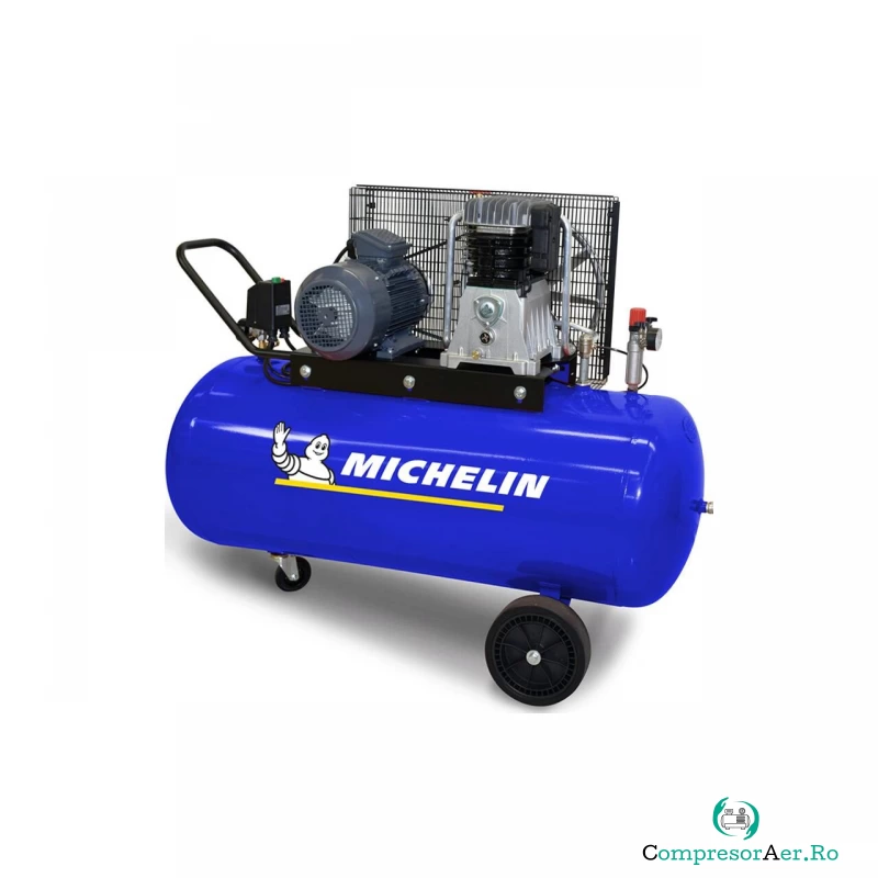 Compresor de aer cu piston trifazat, MICHELIN, tip MCX300/598TC, 380V, rezervor 300l, debit 600l/min, 10 bar, ungere cu ulei