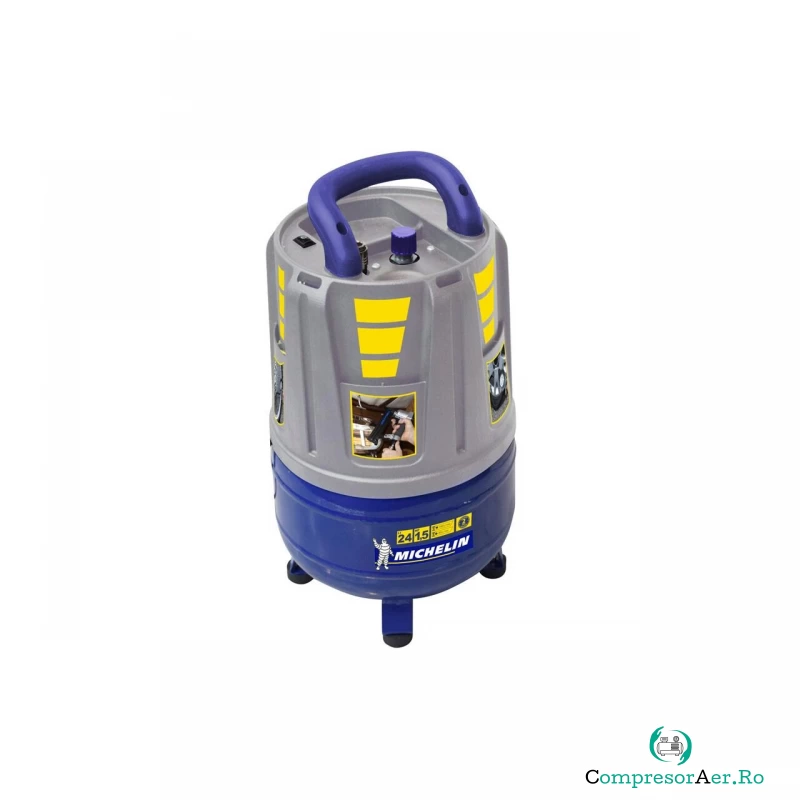 Compresor de aer vertical monofazat, MICHELIN, tip MVX24, 230V, rezervor 24l, debit 160l/min, 8 bar, fara ulei